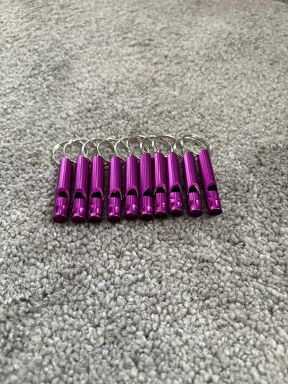 Brass Whistle Keychain Pendant with Aluminium Key Chain, Small