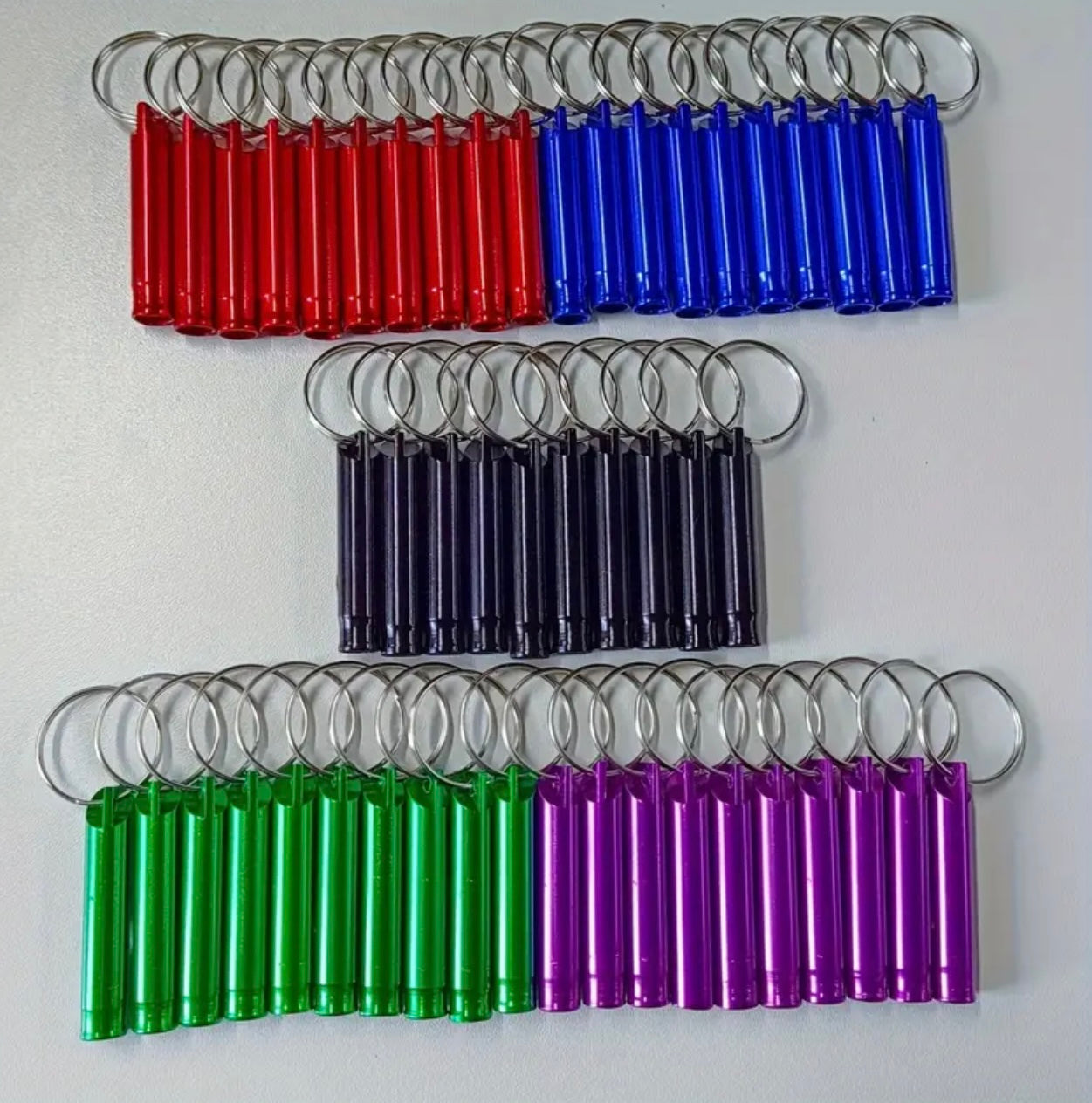 Brass Whistle Keychain Pendant with Aluminium Key Chain, Small