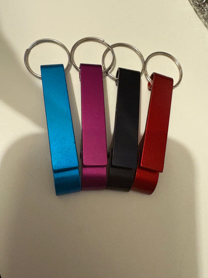 Keyring bottle opener metal beer keychain tool - perfect for parties / gifts