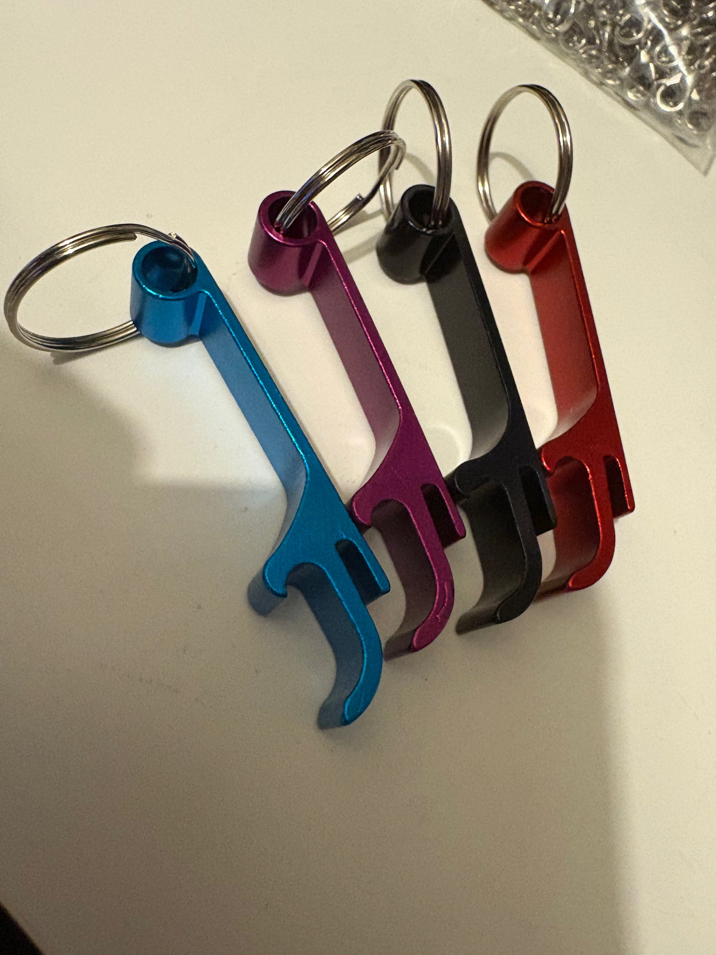 Keyring bottle opener metal beer keychain tool - perfect for parties / gifts