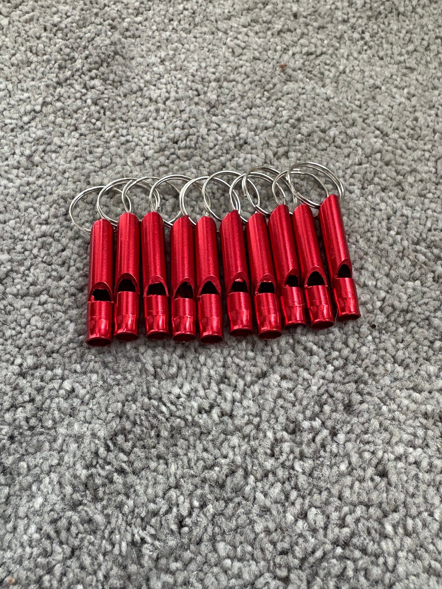 Brass Whistle Keychain Pendant with Aluminium Key Chain, Small