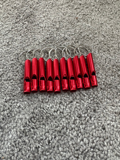 Brass Whistle Keychain Pendant with Aluminium Key Chain, Small