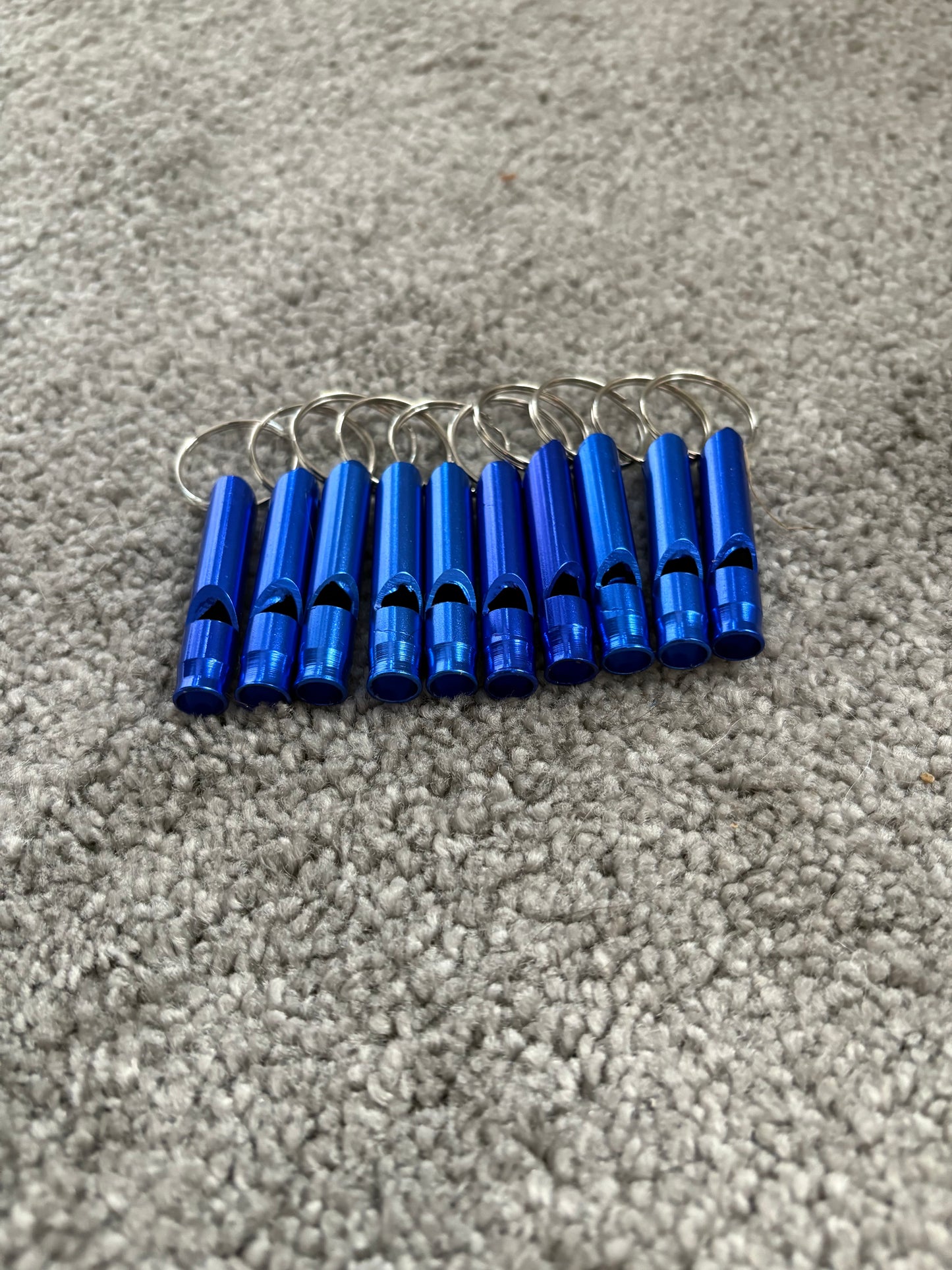 Brass Whistle Keychain Pendant with Aluminium Key Chain, Small