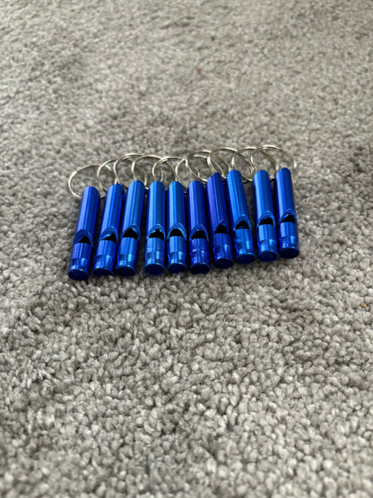 Brass Whistle Keychain Pendant with Aluminium Key Chain, Small