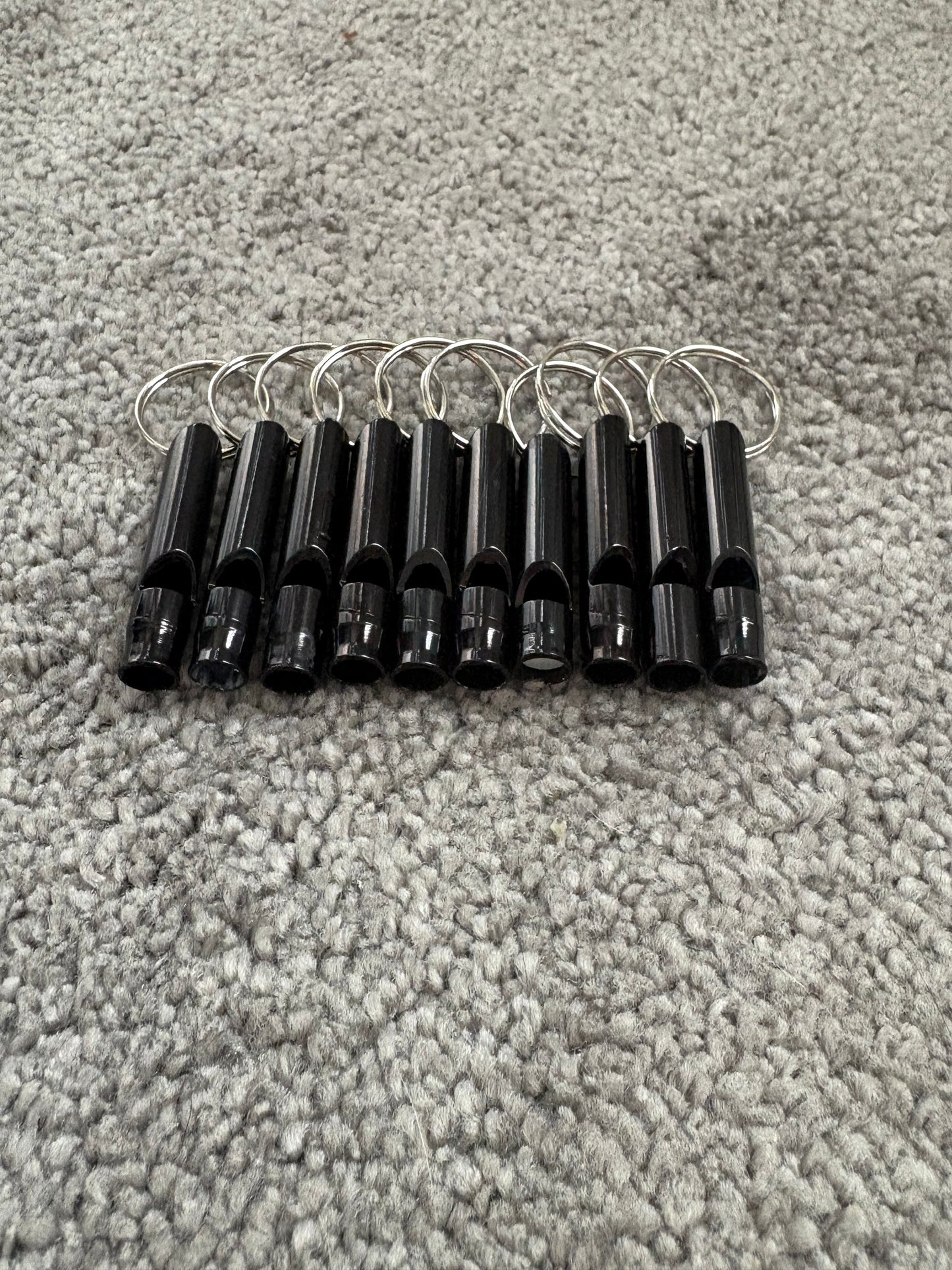 Brass Whistle Keychain Pendant with Aluminium Key Chain, Small