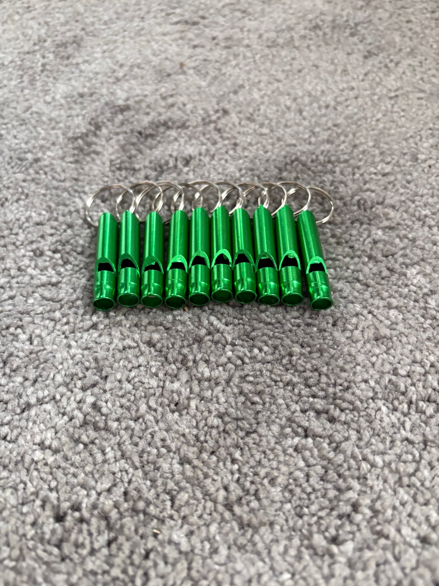 Brass Whistle Keychain Pendant with Aluminium Key Chain, Small